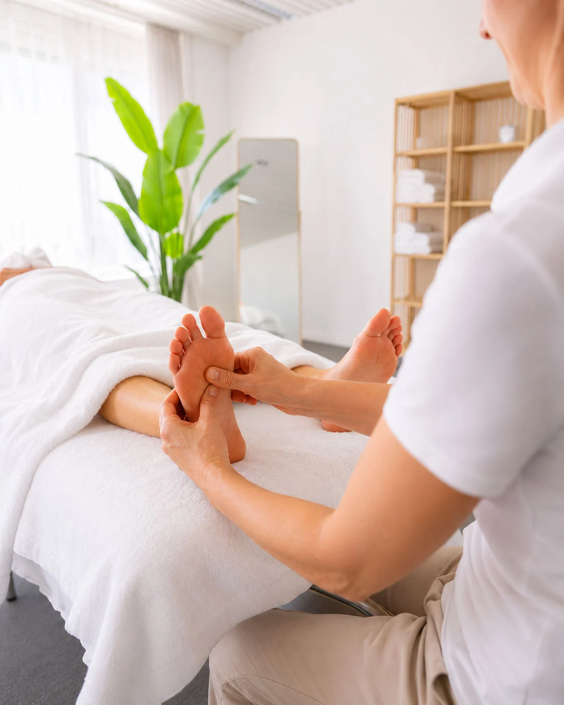 Behandlung der Fussreflexzonen in der Praxis für Volketswil