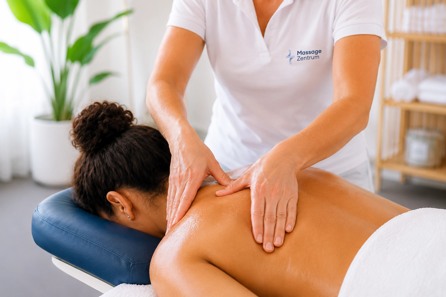 Klassische Nacken- und Rückenmassage in der Praxis für Volketswil
