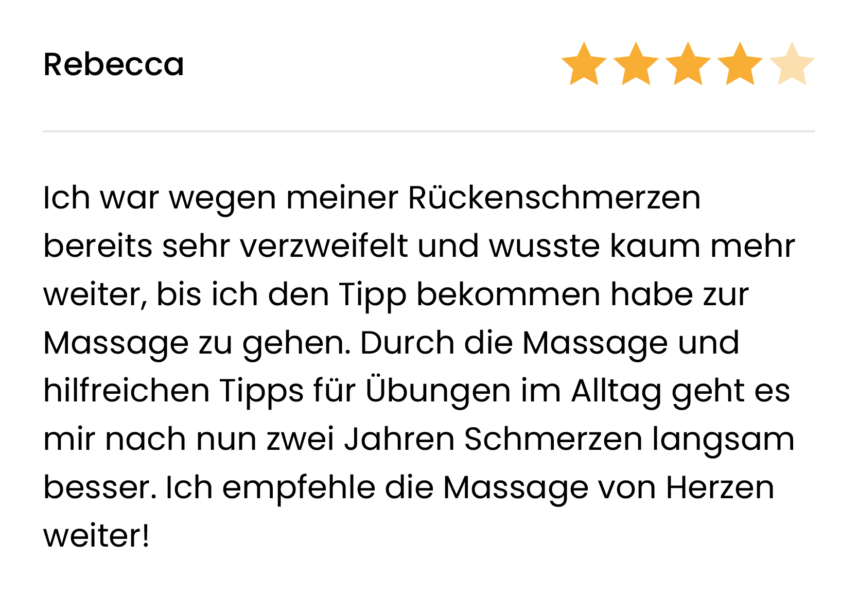 Massage Referenz Volketswil 2